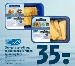 Coop 365 Glyngøre sprødbagt sejfilet med eller uden spinat og feta tilbud