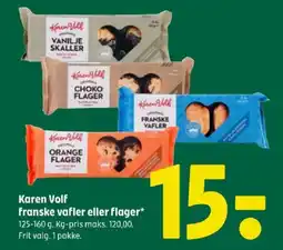 Coop 365 Karen Volf franske vafler eller flager tilbud