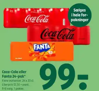 Coca-Cola eller Fanta 24-pak