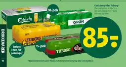 Coop 365 Carlsberg eller Tuborg tilbud