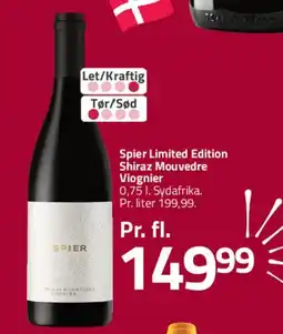 Fleggaard Spier Limited Edition Shiraz Mourvèdre Viognier tilbud
