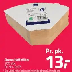 Fleggaard Abena kaffefilter 200 stk tilbud