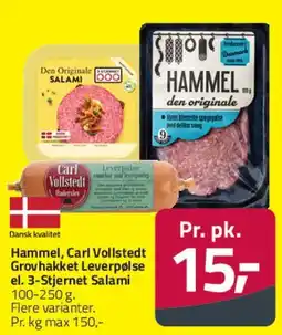 Fleggaard Hammel - Grovhakket Leverpølse / 3-Stjernet Salami tilbud