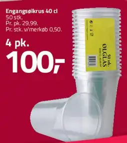 Fleggaard Engangskrus 40 cl tilbud