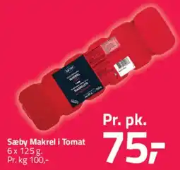 Fleggaard Sæby Makrel i Tomat (6 x 125 g) tilbud