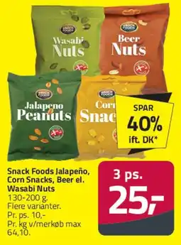 Fleggaard Snack Foods (Jalapeño / Corn / Beer / Wasabi) tilbud