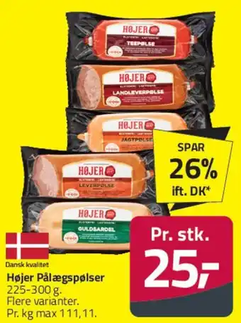 Fleggaard Højer Pålægspølse tilbud