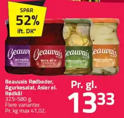 Fleggaard Beauvais Rødbeder / Agurkesalat (glas) tilbud
