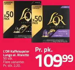Fleggaard L'OR Kaffekapsler (Lungo / Ristretto) tilbud