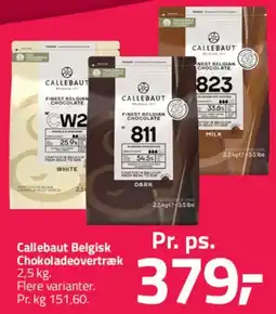 Fleggaard Callebaut Belgisk Chokoladeovertæk / Couverture tilbud