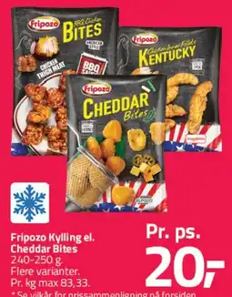 Fleggaard Fripozo Kylling / Cheddar Bites tilbud