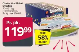 Fleggaard Cloetta Mini Muh / Smarties tilbud