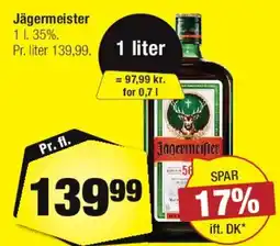 Calle Jägermeister 1 liter tilbud