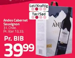 Fleggaard Andes Cabernet Sauvignon (BIB) tilbud