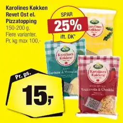 Calle Karolines Køkken Revet Ost / Pizzatopping tilbud
