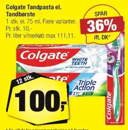 Calle Colgate Tandpasta / Tandbørste tilbud