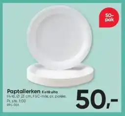 BigDollar Paptallerken tilbud