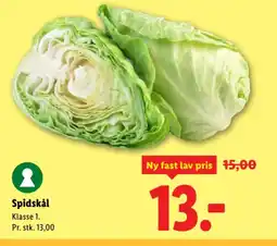Lidl Spidskål tilbud