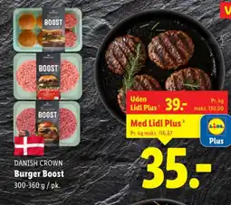 Lidl DANISH CROWN Burger Boost tilbud