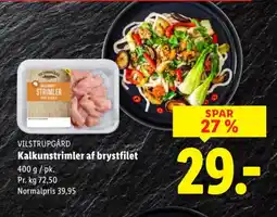 Lidl VILSTRUPGÅRD Kalkunstrimler af brystfilet tilbud
