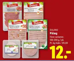 Lidl DULANO Pålæg tilbud