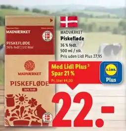 Lidl MADVÆRKET Piskefløde tilbud