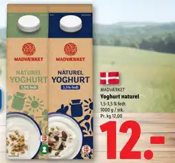 Lidl MADVÆRKET Yoghurt naturel tilbud