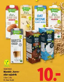 Lidl VEMONDO Mandel-, havre- eller sojadrik tilbud