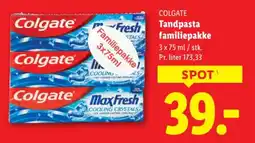 Lidl COLGATE Tandpasta familiepakke tilbud