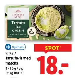 Lidl VITASIA Tartufo-is med matcha tilbud