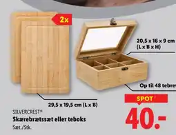 Lidl SILVERCREST® Skærebrætssæt eller teboks tilbud