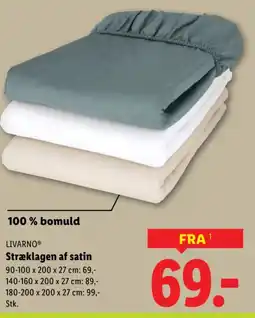 Lidl LIVARNOⓇ Stræklagen af satin tilbud