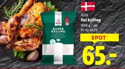 Lidl ROSE Hel kylling tilbud