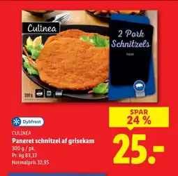 Lidl CULINEA Paneret schnitzel af grisekam tilbud