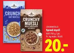 Lidl CROWNFIELD Sprød mysli tilbud