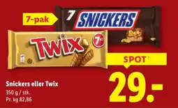 Lidl Snickers eller Twix tilbud