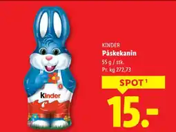 Lidl KINDER Påskekanin tilbud