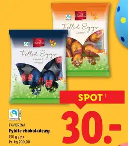 Lidl FAVORINA Fyldte chokoladeæg tilbud