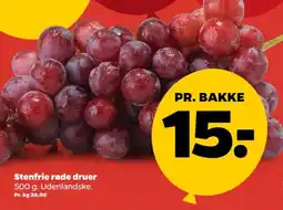 Netto Stenfrie røde druer tilbud