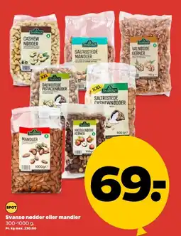 Netto Svansø nødder eller mandler tilbud
