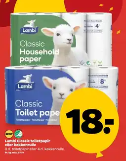 Netto Lambi Classic toiletpapir eller køkkenrulle tilbud