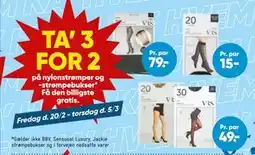 Bilka TA’ 3 FOR 2 på nylonstrømper og -strømpebukser* Få den billigste gratis tilbud