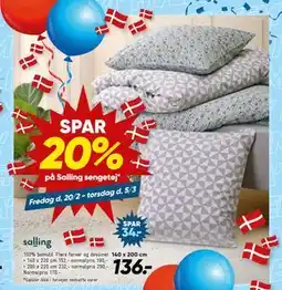 Bilka SPAR 20% på Salling sengetøj tilbud