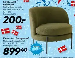 Bilka Karl loungestol tilbud