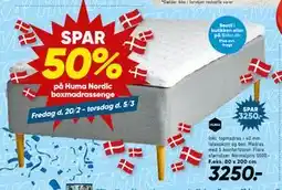 Bilka SPAR 50% på Huma Nordic boxmadrassenge tilbud