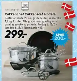 Bilka Køkkenchef Køkkensæt 10 dele tilbud