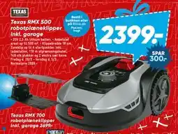 Bilka Texas RMX 500 robotplæneklipper inkl. garage tilbud