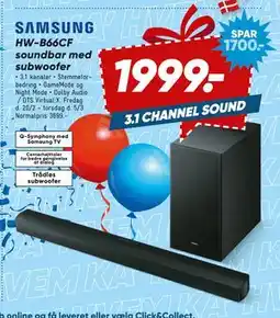Bilka HW-B66CF soundbar med subwoofer tilbud