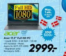 Bilka Acer 17,3” Full HD PC tilbud