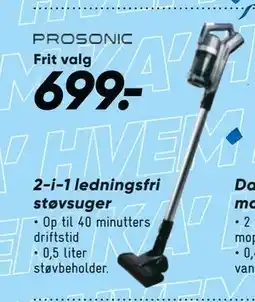 Bilka 2-i-1 ledningsfri støvsuger tilbud